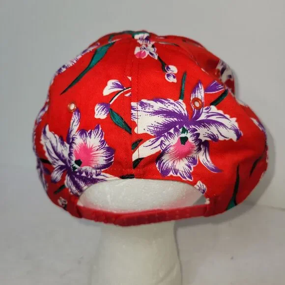 Vtg Freightliner Hat Cap Red Trucker Snapback Truck San Sun Retro 80s 90s Floral - Picture 5 of 16